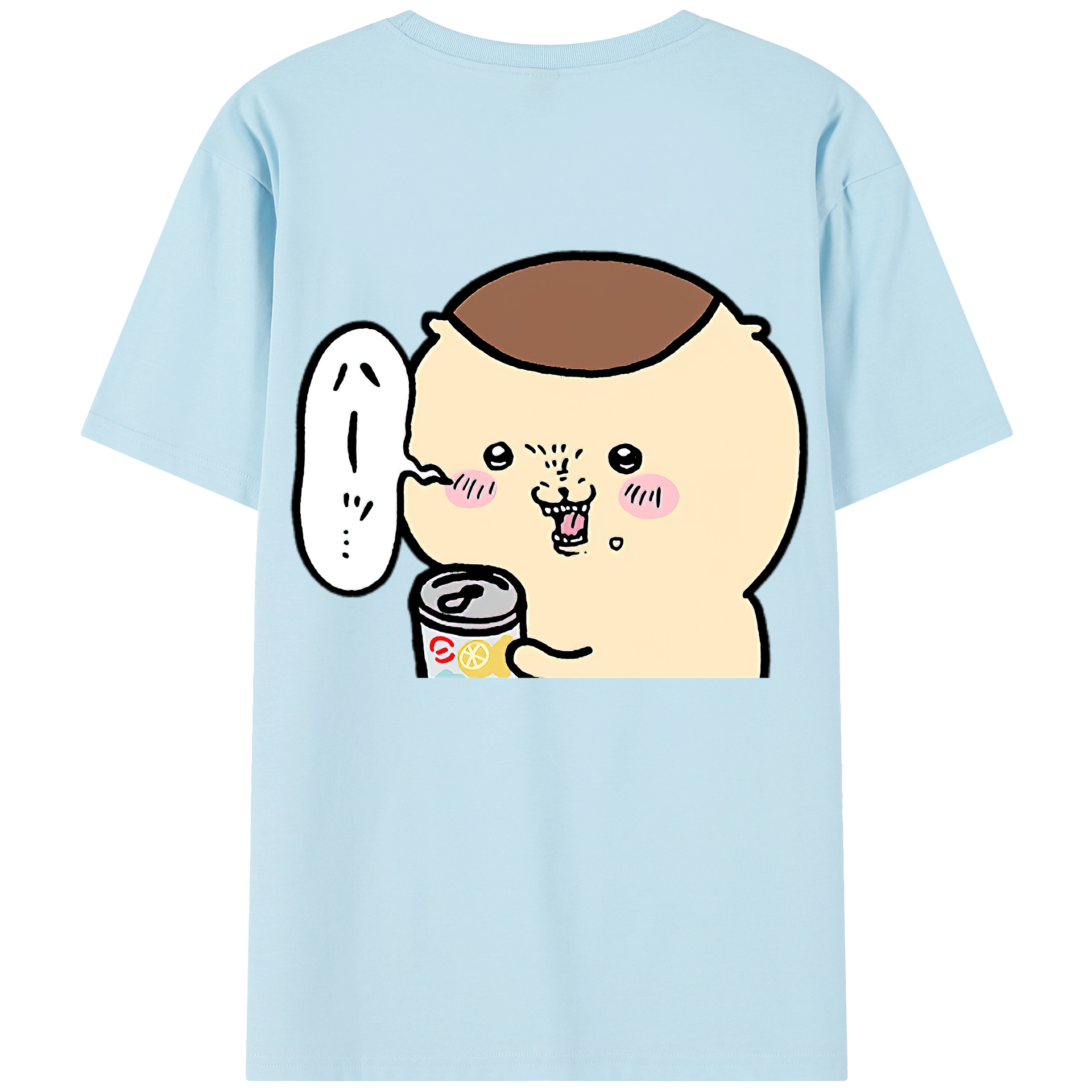 （画像用） ちいかわ くりまんじゅう Chii-kawa kuri manjū 綿100％半袖Tシャツ（背面プリント）